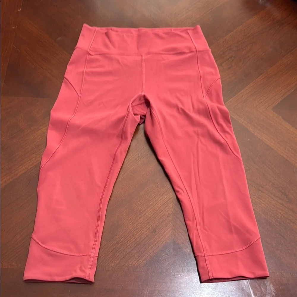 lululemon athletica Coral Leggings Everlux 19 inch terracotta coral vintage rose